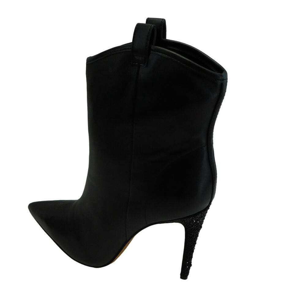 Karl Lagerfeld Women's Pairs Black Clea Leather Embellished Ankle Boots 6.5 New - Picture 11 of 14
